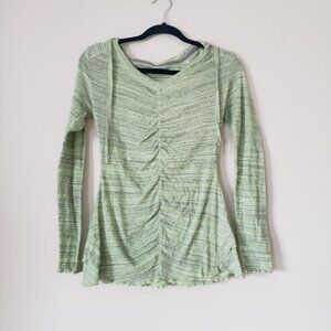 Calvin Klein‎ Performance Womens Green Hooded Long Sleeve Top Size L Athleisure